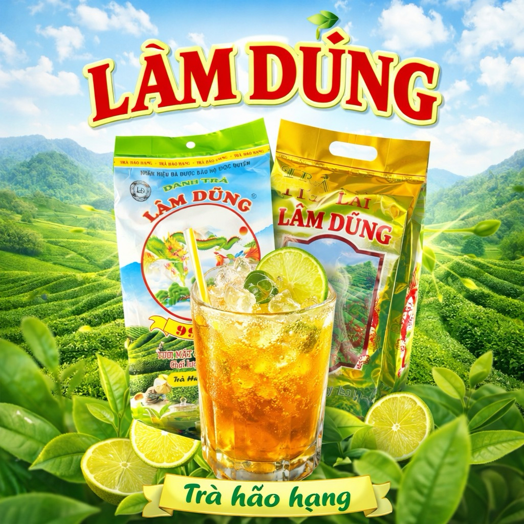 Trà Lài và Dứa Lâm Dũng Thơm Vị Lài Đặc Trưng(Tặng kèm 2 muỗng inox cho 1 gói)