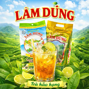 combo 10 gói trà lâm dũng hương dứa tặng kèm 20 muỗng inox 304