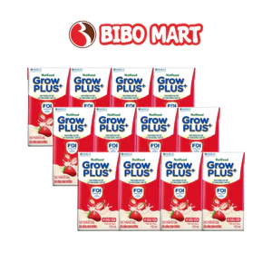 Thùng 24 Hộp GrowPLUS+ Vị Dâu Phát Triển Cân Nặng Trí Não Chiều Cao Cho Bé - Bibo Mart