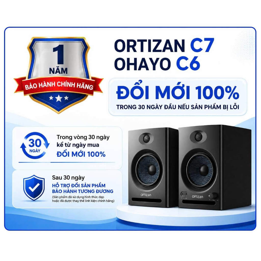 [Chính Hãng] Loa Kiểm Âm Ortizan C7, Ohayo C6 - Bluetooth 5.3, 60-80W, Chỉnh Bass Treble, OTG USB DAC Nối Máy Tính KL1 | BigBuy360 - bigbuy360.vn