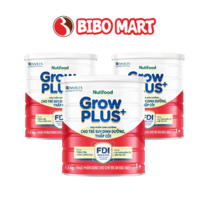 Sữa GrowPLUS+ Đỏ 1+ Lon 1,5kg Cho Bé 1-2 Tuổi Hỗ Trợ Phát Triển Não Bộ Chiều Cao - Bibomart
