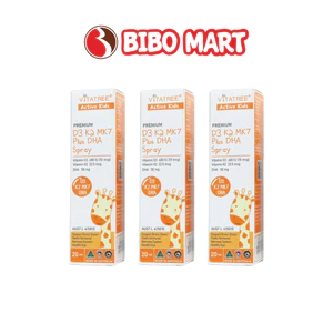 D3K2 MK7 Dạng Xịt Vitatree Kết Hợp DHA Tăng Cường Trí Não Cho Bé 20ml - Bibo Mart