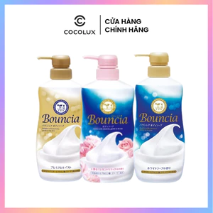 Set Sữa Tắm Bouncia Tạo Bọt Cao Cấp 480ml kèm Túi Giấy + Sample 12ml + Bông Tắm