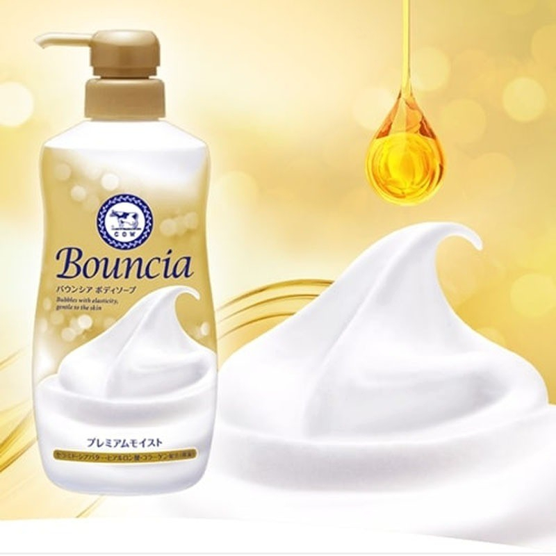 Set Sữa Tắm Bouncia Tạo Bọt Cao Cấp 480ml kèm Túi Giấy + Sample 12ml + Bông Tắm