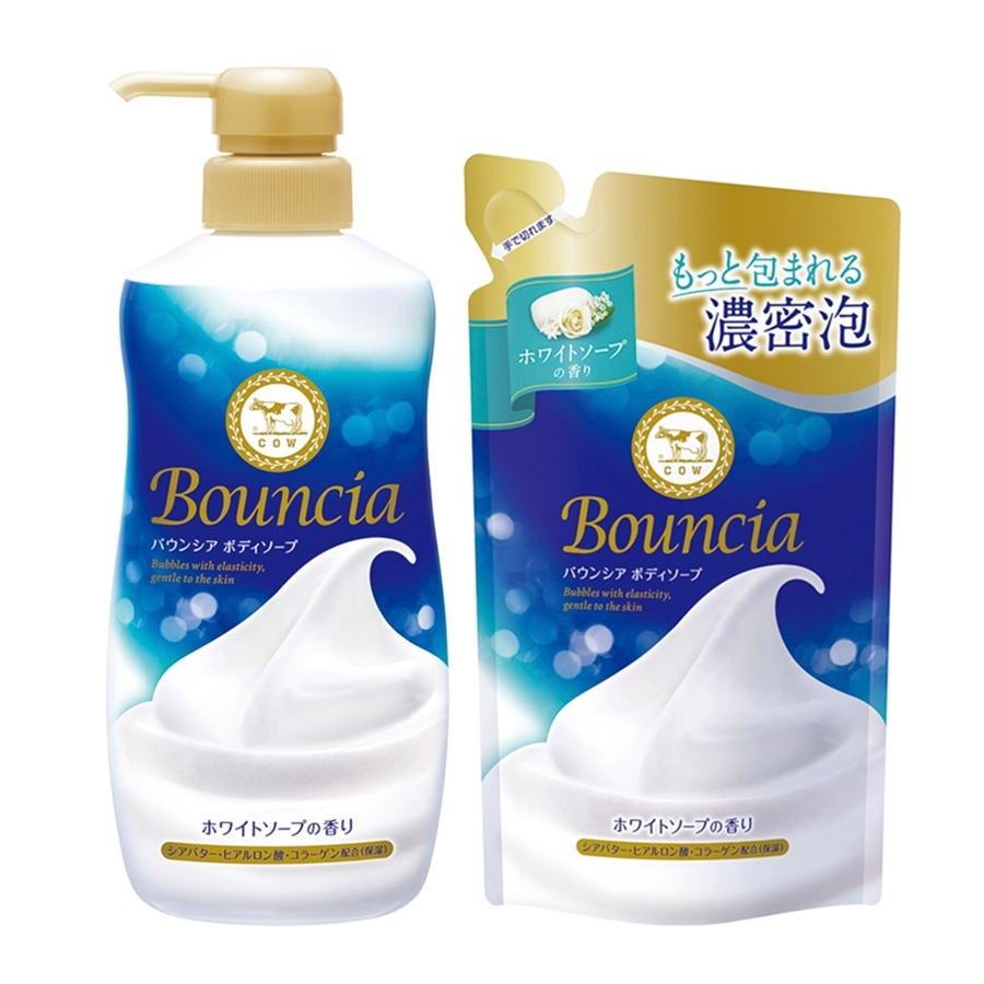 Set Sữa Tắm Bouncia Tạo Bọt Cao Cấp 480ml kèm Túi Giấy + Sample 12ml + Bông Tắm