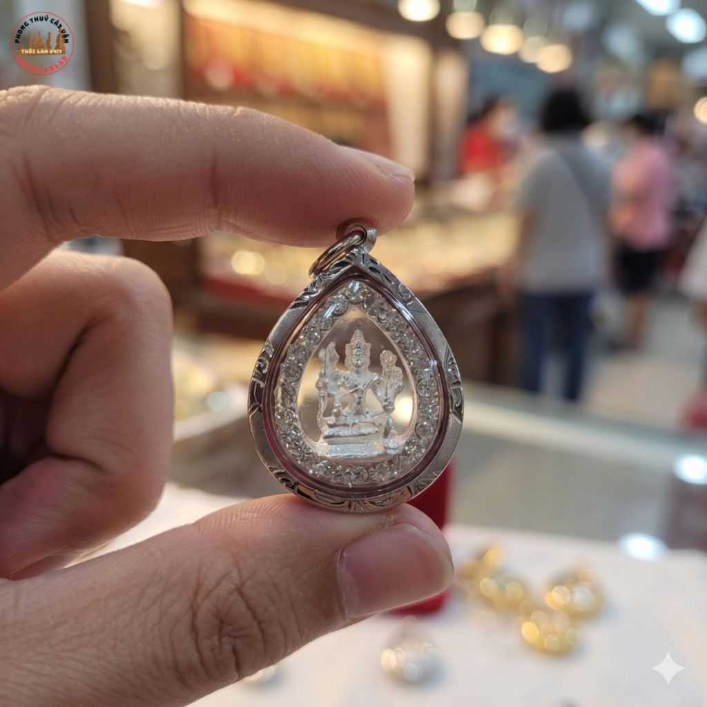Mặt Dây Đeo Trang Trí Chất Liệu Bạc Thiết Kế Sắc Sảo - Phụ Kiện Nhỏ Gọn 1.7cm