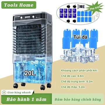Quạt điều hòa hơi nước xoay tự động 120°,quạt hơi nước green 3 trong 1,quạt làm mát,máy làm khát không khí- có bánh xe
