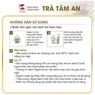 Trà Thảo Mộc Tâm an hỗ trợ ngủ ngon, sâu giấc, giảm mệt mỏi tiến sĩ Trần hoàng hải dạng túi lọc