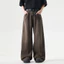 Quần jean ống rộng lưng cao unisex màu nâu cà phê cổ điển giặt cũ hiệu ứng phai phong cách Grunge Đất Hoang & Maillard
