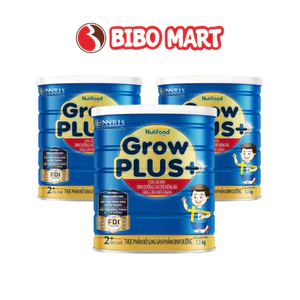Sữa GrowPLUS+ Xanh 2+ Cho Bé Trên 2 Tuổi Lon 1.5kg Hỗ Trợ Trẻ Biếng Ăn - Bibo Mart