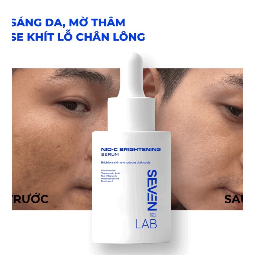 Serum dưỡng trắng da mặt nam giới Nio-Vitamin C SEVENLAB mờ thâm mụn vượt trội 30ml