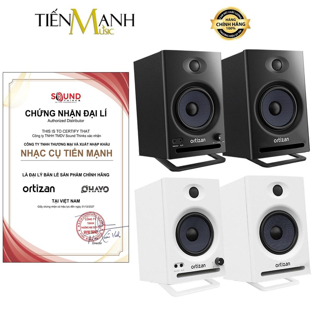 [Chính Hãng] Loa Kiểm Âm Ortizan C7 - Bluetooth 5.3, RCA, Auxiliary, TRS, 80W, Tùy Chỉnh Bass Treble, OTG USB DAC