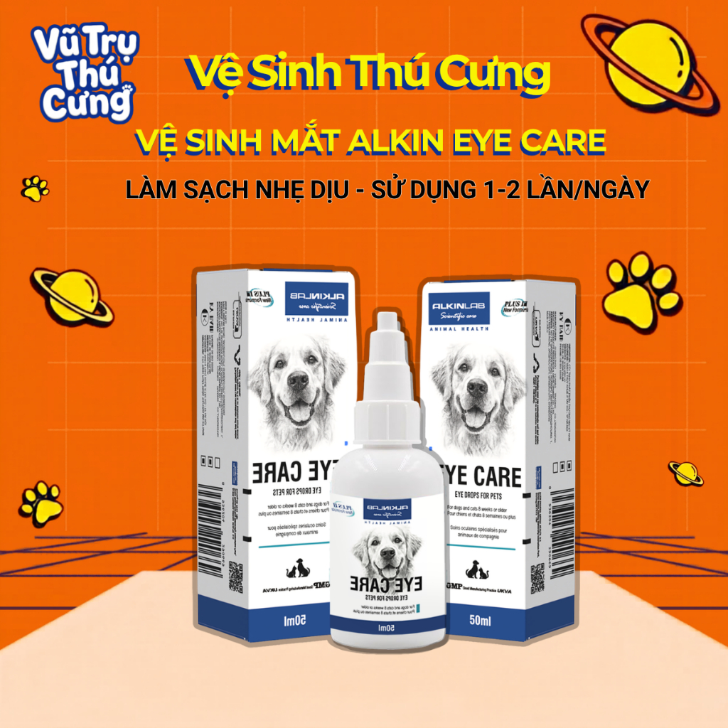 Dung Dịch Vệ Sinh Mắt Cho Chó Mèo Alkin Eye Care 50ml