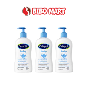 Sữa Tắm Gội Dưỡng Ẩm Dịu Lành Cetaphil Baby Gentle Wash & Shampoo 2 Trong 1 400ml - Bibo Mart