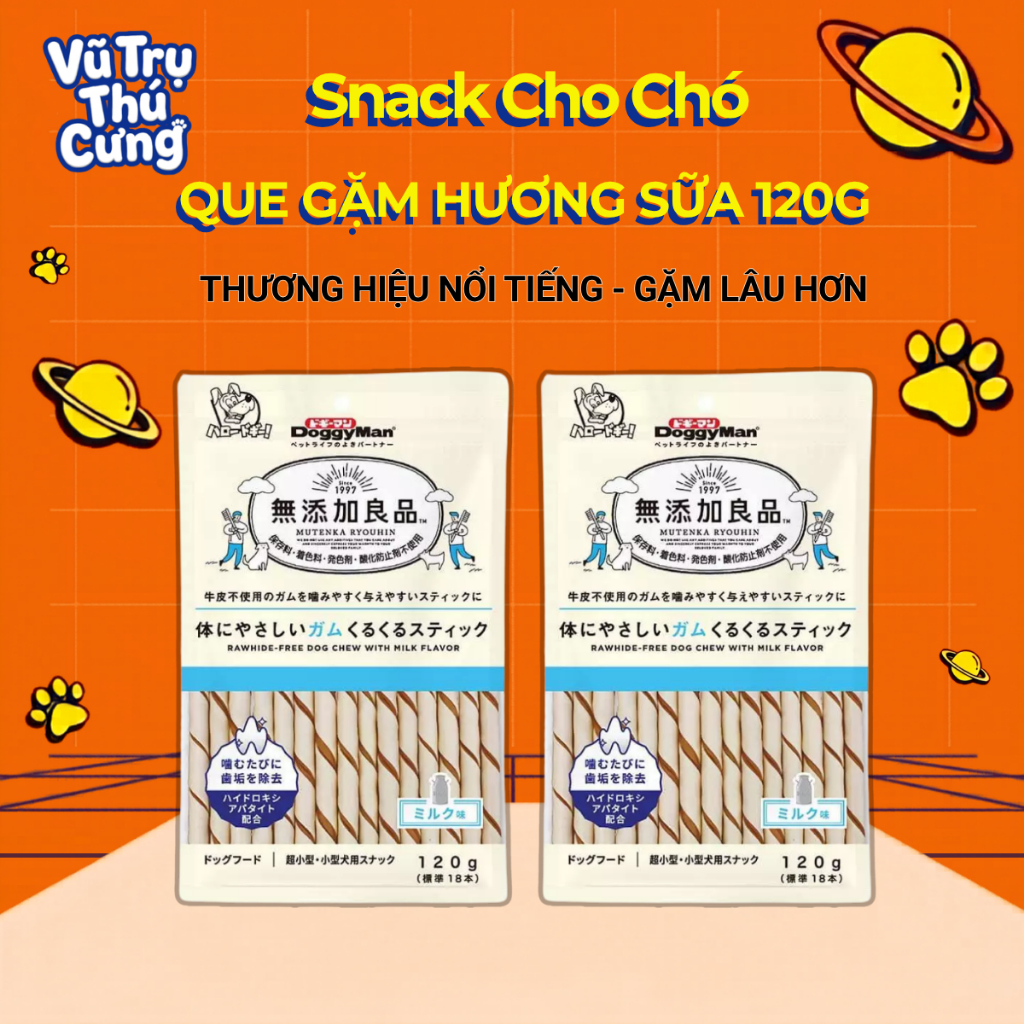 Que Gặm Cho Chó Hương Sữa DoggyMan 120g