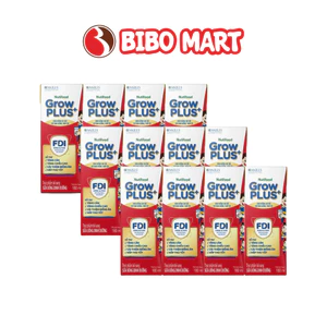 Thùng 48 Hộp Sữa Pha Sẵn GrowPLUS+ Đỏ Có Đường Hỗ Trợ Tiêu Hóa Tăng Cân Dành Cho Bé 110ml 180ml - Bibomart
