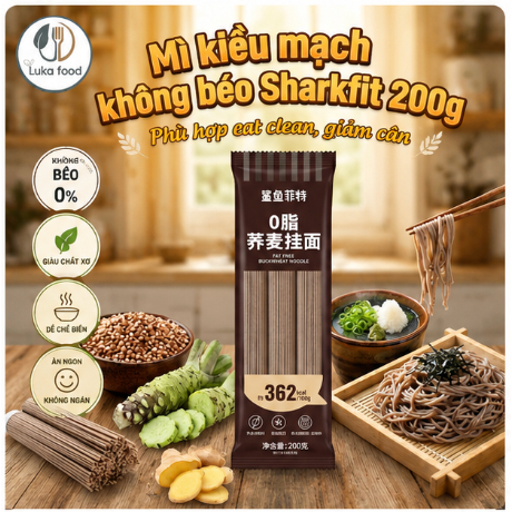 Mì Ăn Kiêng Kiều Mạch Đen Gao Yu Fei Te 0 Béo (200g), Mì Eat Clean Healthy Nguyên Cám Ít Calo Luka Food
