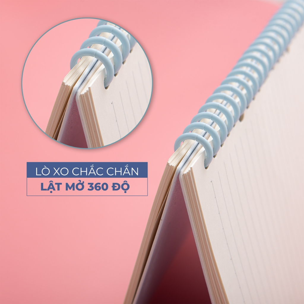 Sổ Lò Xo 100GSM A5 B5 Classmate Sổ Bìa Cứng Còng Nhựa Thay Được Giấy Refill Đủ Loại Dòng Kẻ, Sổ Ghi Chép 100 Trang