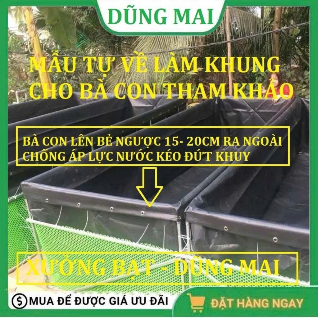 Bể bạt nuôi ốc ếch cá lươn, bể tắm cho trẻ về tự làm khung