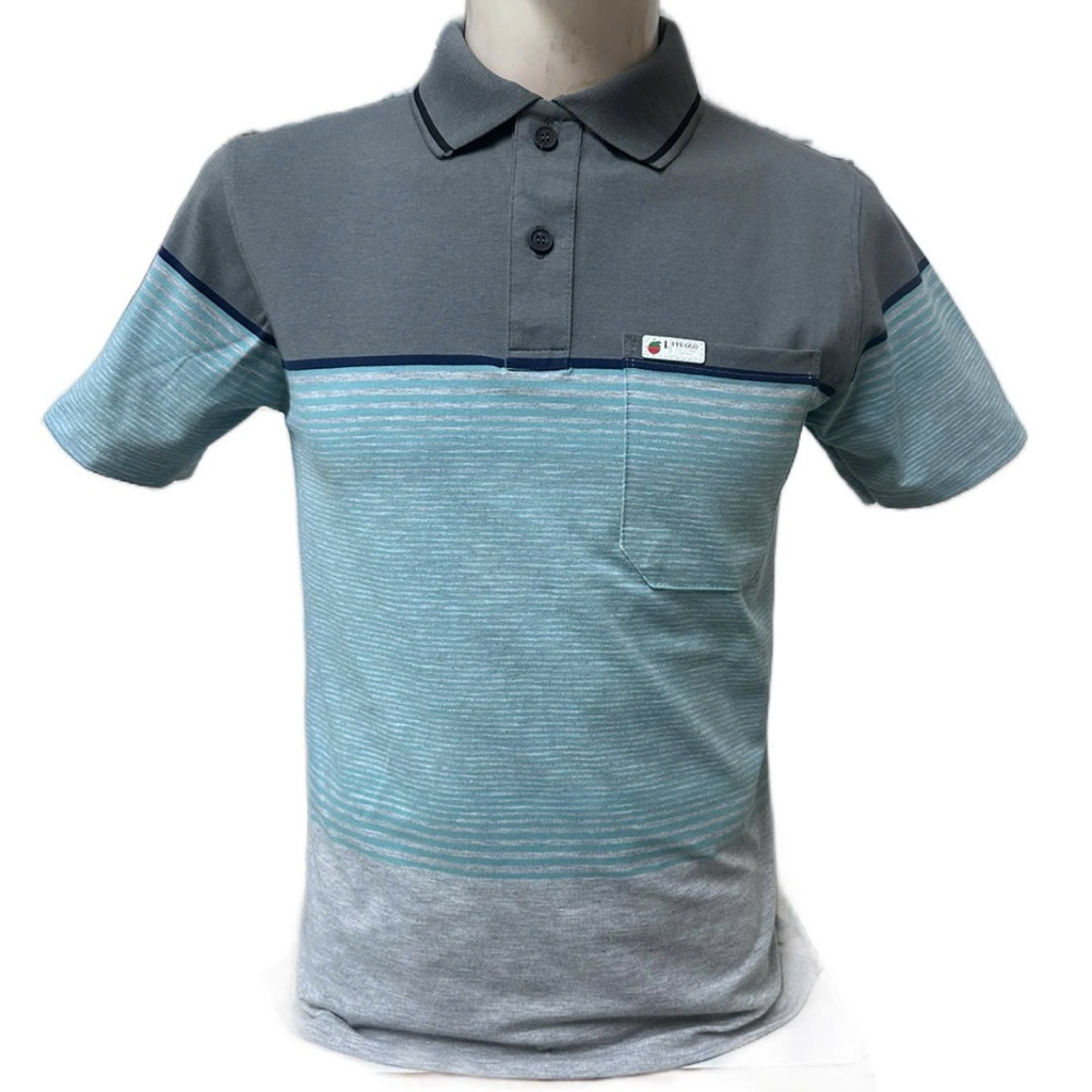 Áo Thun Polo Nam Trung Niên Sọc Ngang Cổ Bẻ Có Túi - Áo Phông Nhiều Màu
