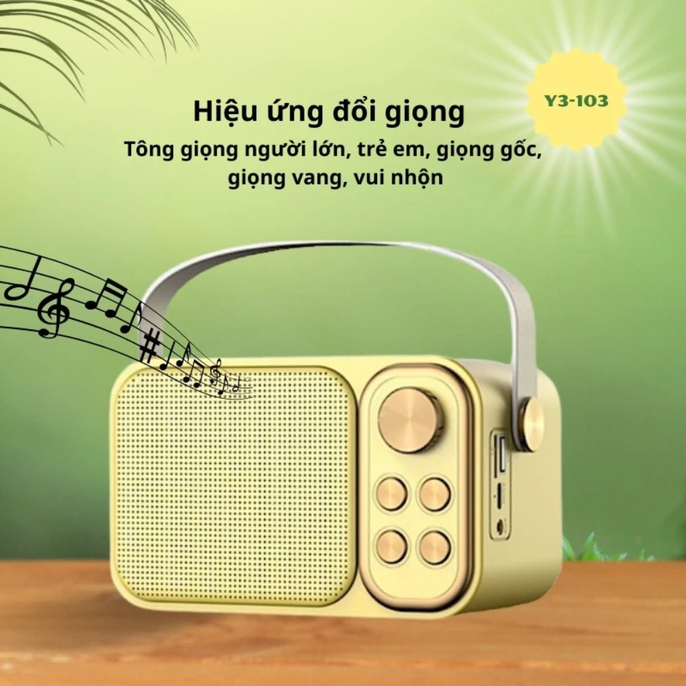 Loa Karaoke Bluetooth 1 Micro YS-103 Âm Thanh Siêu Hay, Sang Trọng Nhỏ Gọn Tiện Lợi Bảo Hành 2 Năm