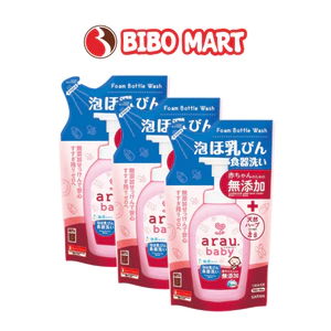 Nước Rửa Bình Sữa Arau Baby Túi 450ML Nhật Bản Hàng Chính Hãng An Toàn Lành Tính - Bibomart