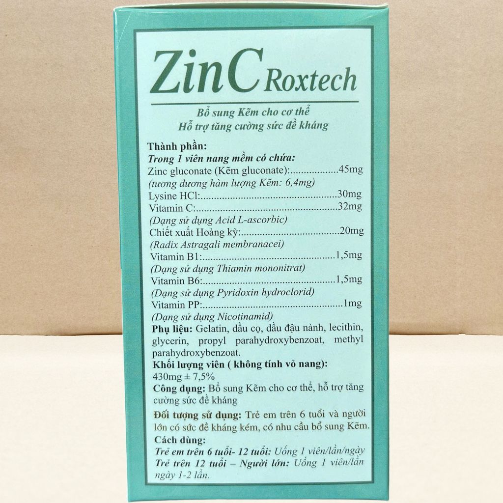 Zin C Roxtech Xanh Dương - Rostex - Vinaphar - Vitamin Chữa Lành