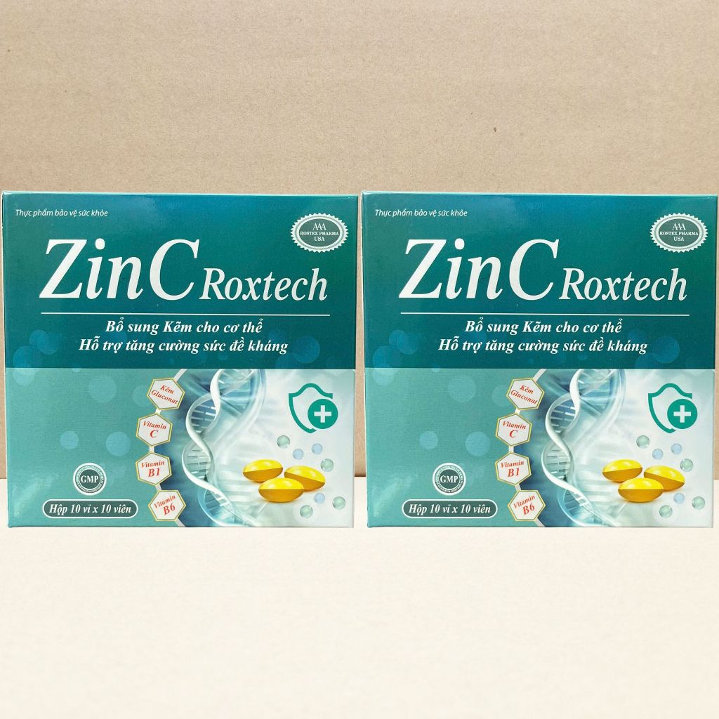 Zin C Roxtech Xanh Dương - Rostex - Vinaphar - Vitamin Chữa Lành