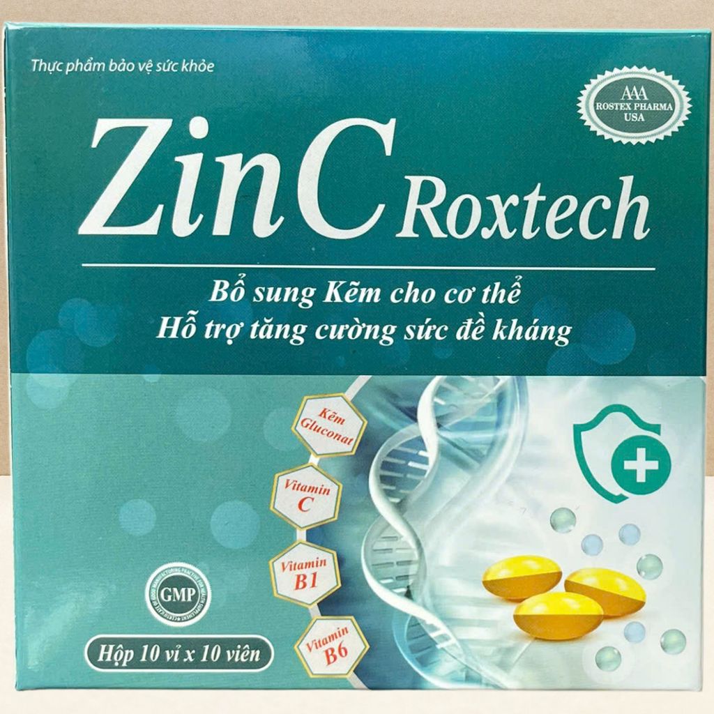 Zin C Roxtech Xanh Dương - Rostex - Vinaphar - Vitamin Chữa Lành