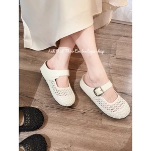 Sục lưới độn đế nữ gót cao 4-5cm phù hợp mùa hè (QCCC]