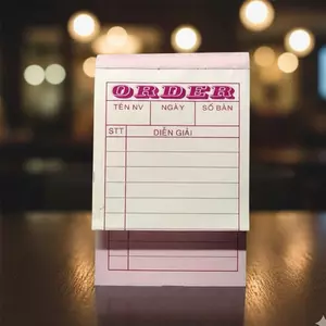 Sổ order 2 liên 7cm * 10cm (lốc 10 cuốn)