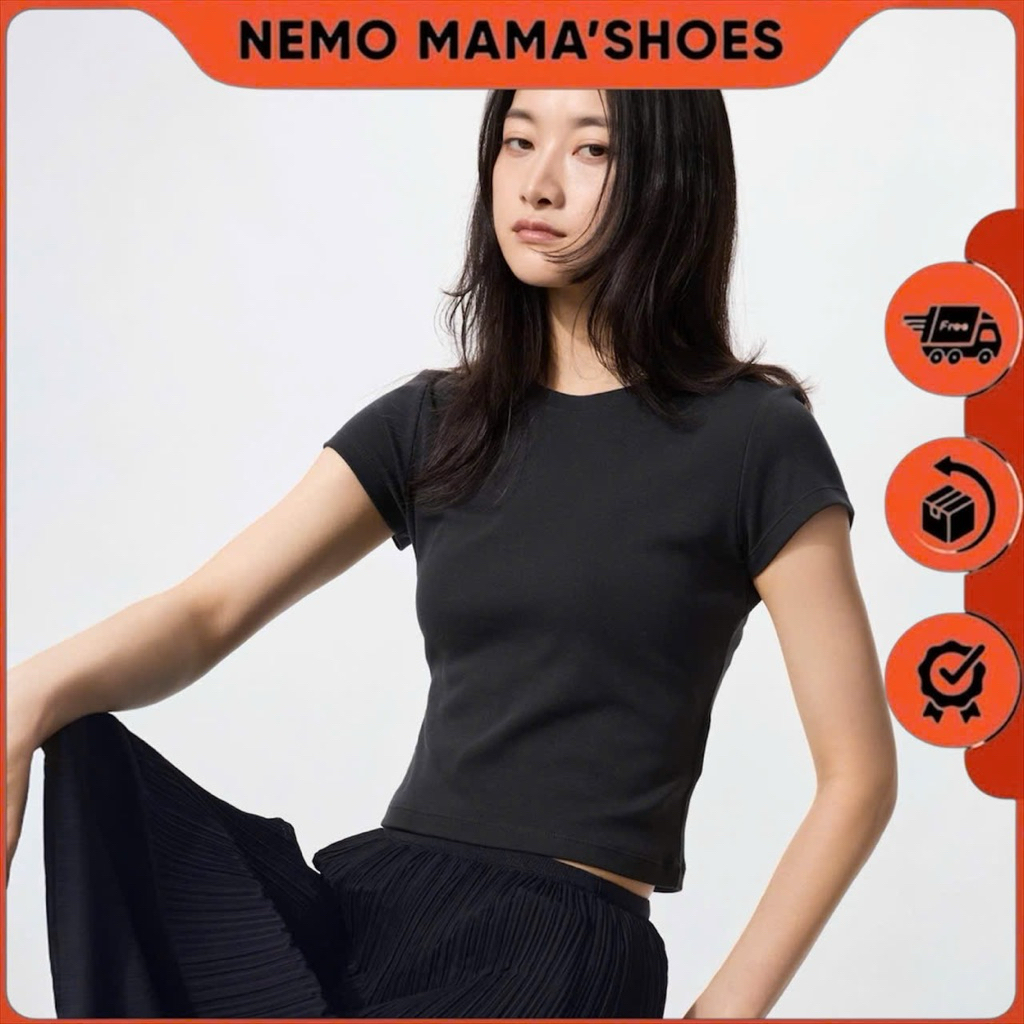 Áo Croptop Thun Mềm Cổ Tròn Basic - Áo Phông Ôm Body Tôn Dáng Cao Cấp (Q250528004)