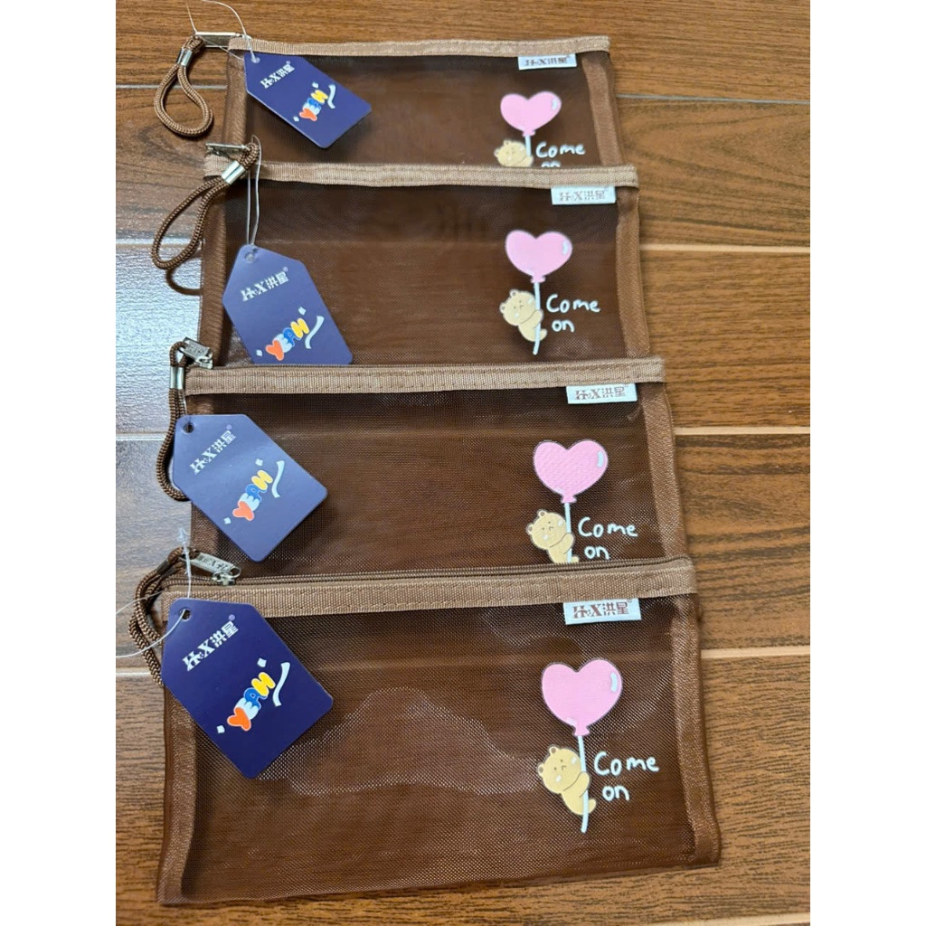 Túi Bút Lưới Cute 20x12cm Có Khóa Kéo Hộp Đựng Bút Dễ Thương Cho Học Sinh