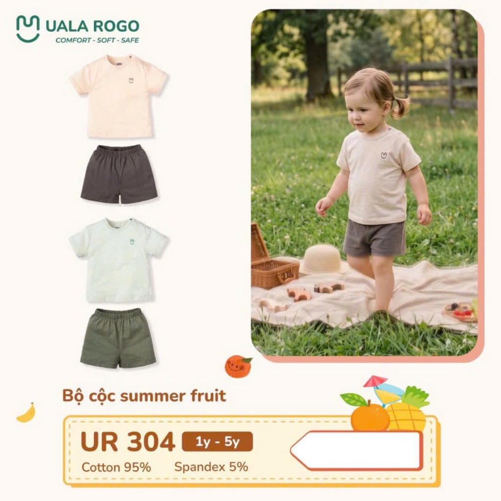 (9-24kg, 1-5Y) Bộ Cộc Tay Cho Bé Uala UR3871 UR297 UR296 UR2228 UR503 UR2371 UR304 UR305