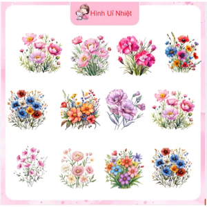 Hình in pet ủi nhiêt quần áo,mẫu hoa lá ủi nhiệt,nhiều mẫu nhiều size,ủi tại nhà bẰNG BÀN LÀ BÀN ỦI