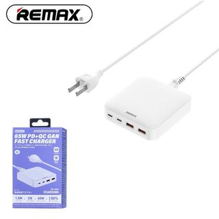 Trạm sạc nhanh 65W Remax RP-U183 công nghệ GaN, 2C + 2A , dây nguồn dài 1.5m
