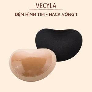 1 đôi độn áo ngực silicon VECYLA - ĐỆM HÌNH TIM