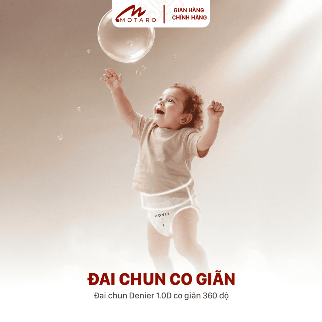 [ Không Quà ] 1 Bịch Tã/Bỉm Dán và Quần Honey Siêu Mỏng Nhẹ, Đủ Size Cho Bé Từ NB-4XL