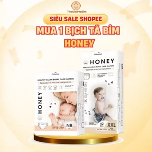 1 Bịch Tã/Bỉm Dán và Quần Honey Siêu Mỏng Nhẹ, Đủ Size Cho Bé Từ NB-4XL