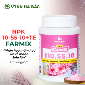 🌸 NPK 10-55-10+TE Farmix 100gram – Kích Nụ Nhanh, Hoa Đồng Loạt, Rễ Khỏe