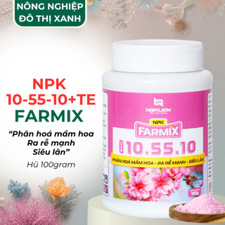 🌸 NPK 10-55-10+TE Farmix 100gram – Phân Hóa Mầm Hoa, Ra Rễ Mạnh, Siêu Lân