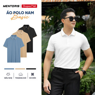 Áo Polo Nam MENTORIS, Áo Polo Cotton Thoáng Khí,Form Regular Fit Tôn Dáng,Thiết Kế Trẻ Trung MPS207R