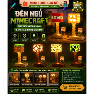 ĐÈN NGỦ MINECRAFT PIXEL – DECOR CỰC CHẤT CHO FAN GAME