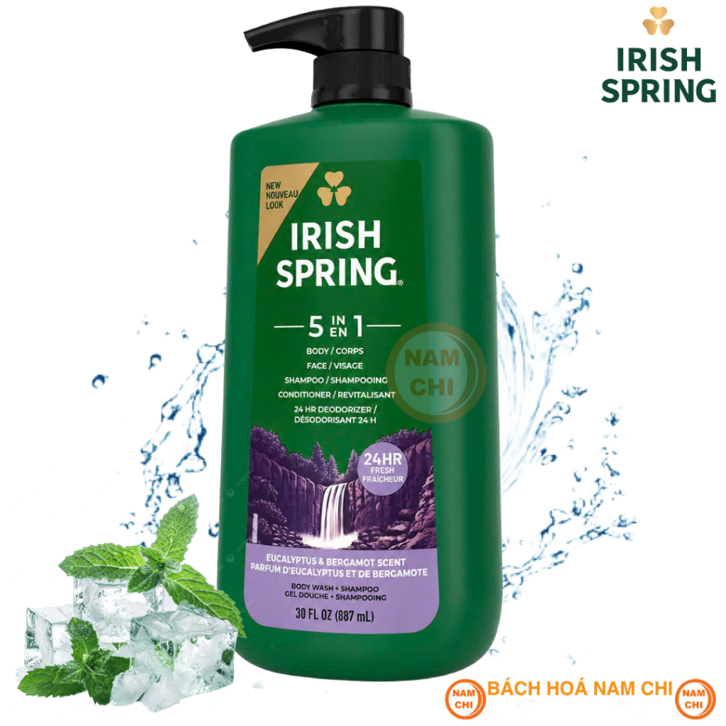 [MẪU MỚI 2026] Sữa Tắm Gội Toàn Thân Nam IRISH SPRING 5IN1 For Men ...