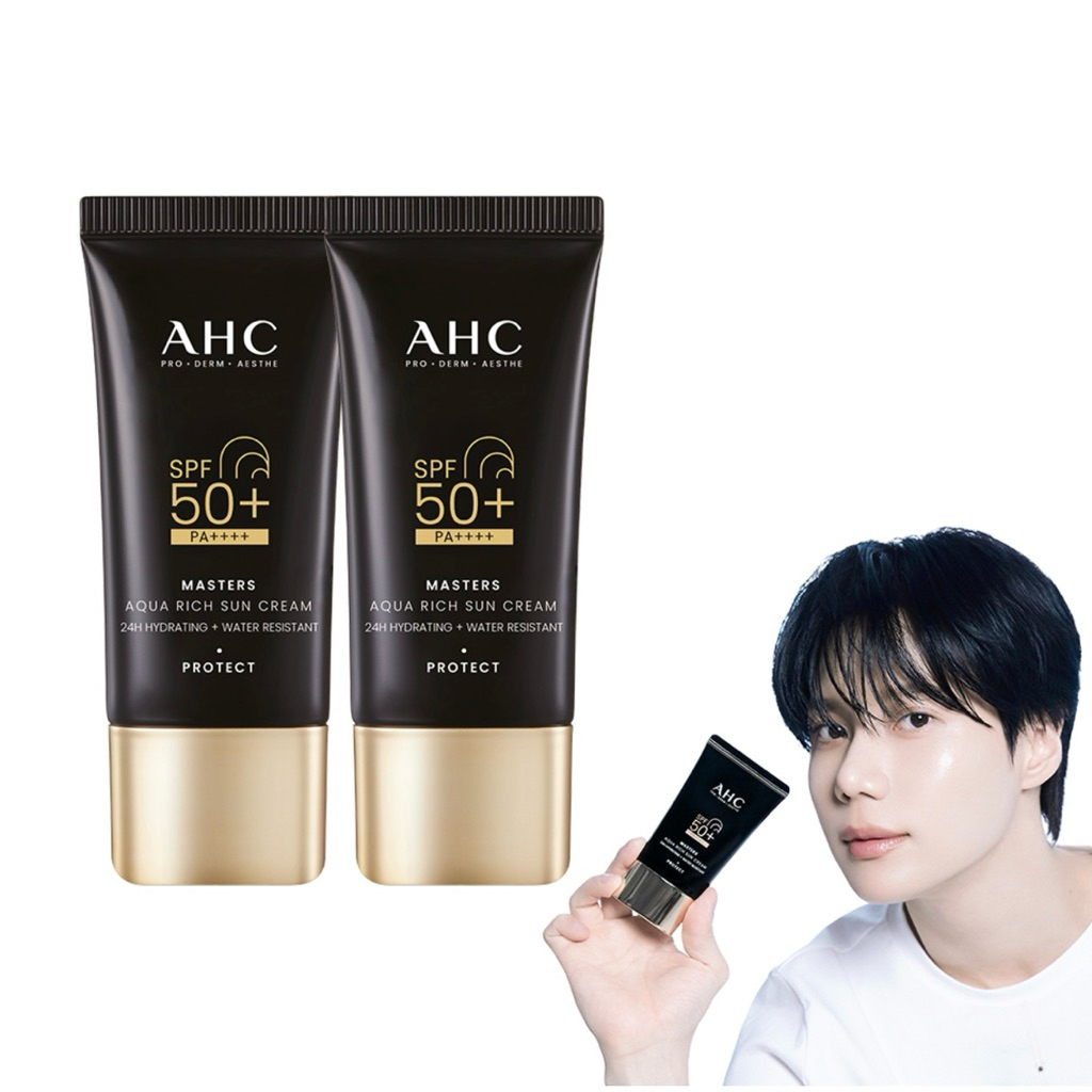 Kem Chống Nắng Dưỡng Ẩm AHC Masters Aqua Rich SPF50+ PA++++ 50,30g & Sun Stick Air Rich Chống Nắng Tiện Lợi Hàn Quốc