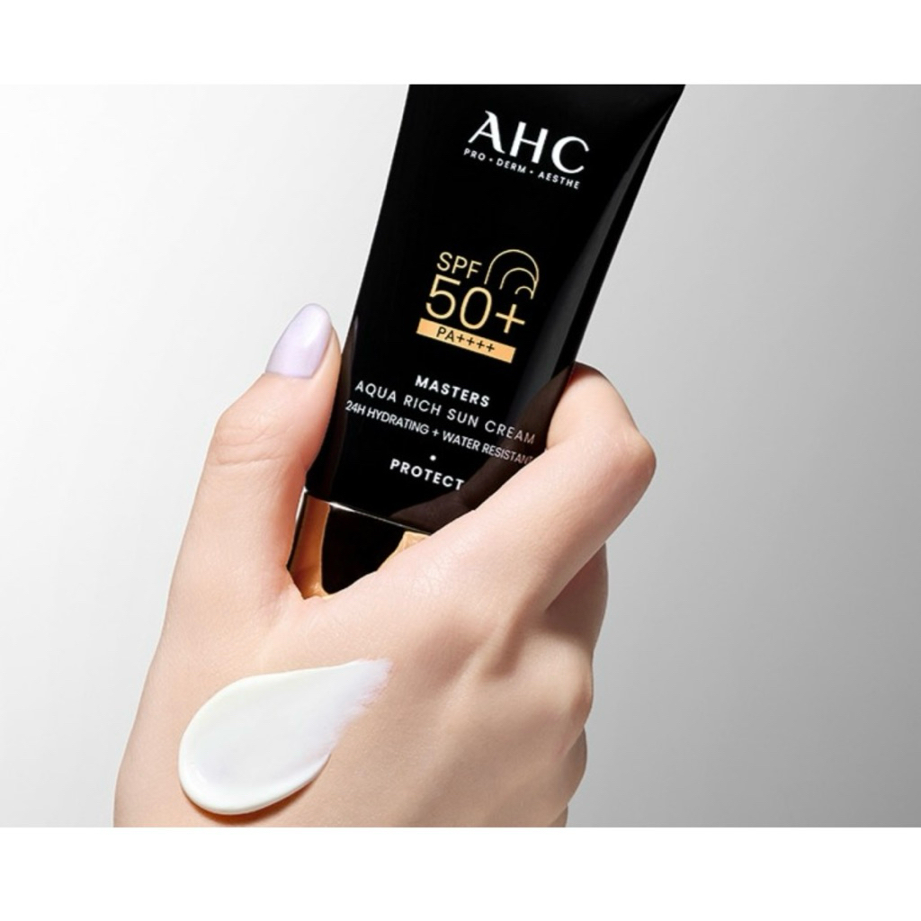 Kem Chống Nắng Dưỡng Ẩm AHC Masters Aqua Rich SPF50+ PA++++ 50,30g & Sun Stick Air Rich Chống Nắng Tiện Lợi Hàn Quốc