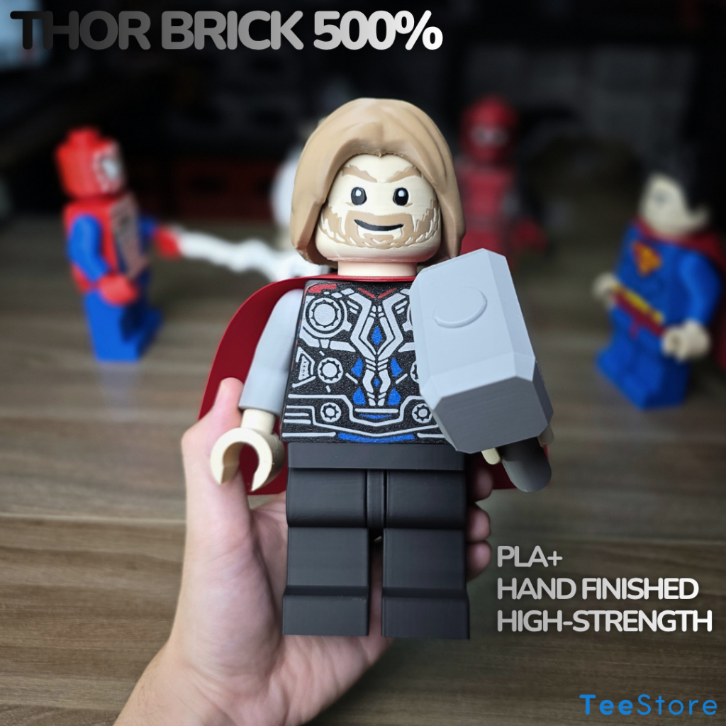 [Brick 500%] Mô Hình Brick Thần Sấm 22cm | Mega Figure 500% PLA+ Decor | Ma Vồ Collection