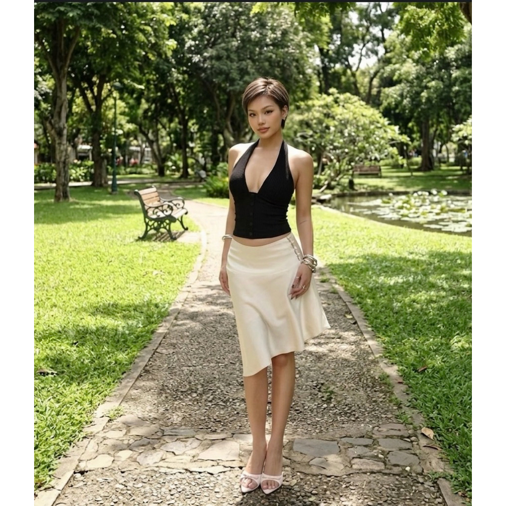 Chân Váy Lụa Satin Dành cho nữ (CÓ BIG SIZE )