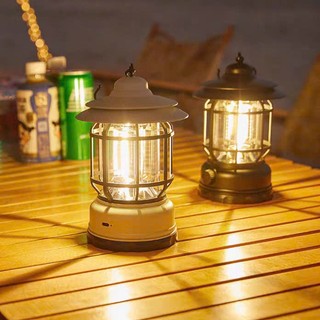 Đèn Bão Tích Điện, Đèn Cắm Trại Dã Ngoại, Đèn Măng Xông, Đèn Decor Vintage Tặng Kèm Cáp Sạc