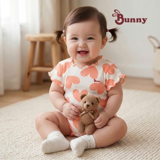 Combo 3 body chip bé gái Bunnybaby chất thun cotton cho bé 3-10kg Bubbybaby-GV